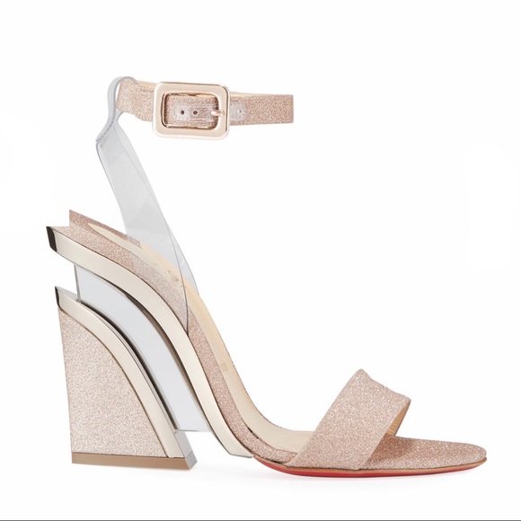 Christian Louboutin💄♥️Levitallo Glitter Red Sole - Picture 4 of 12